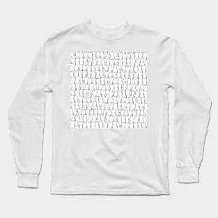 Cats pattern - white and black Long Sleeve T-Shirt